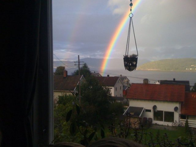 Double rainbow over Hommelvik, Norway (Photo: Morten Skogly)